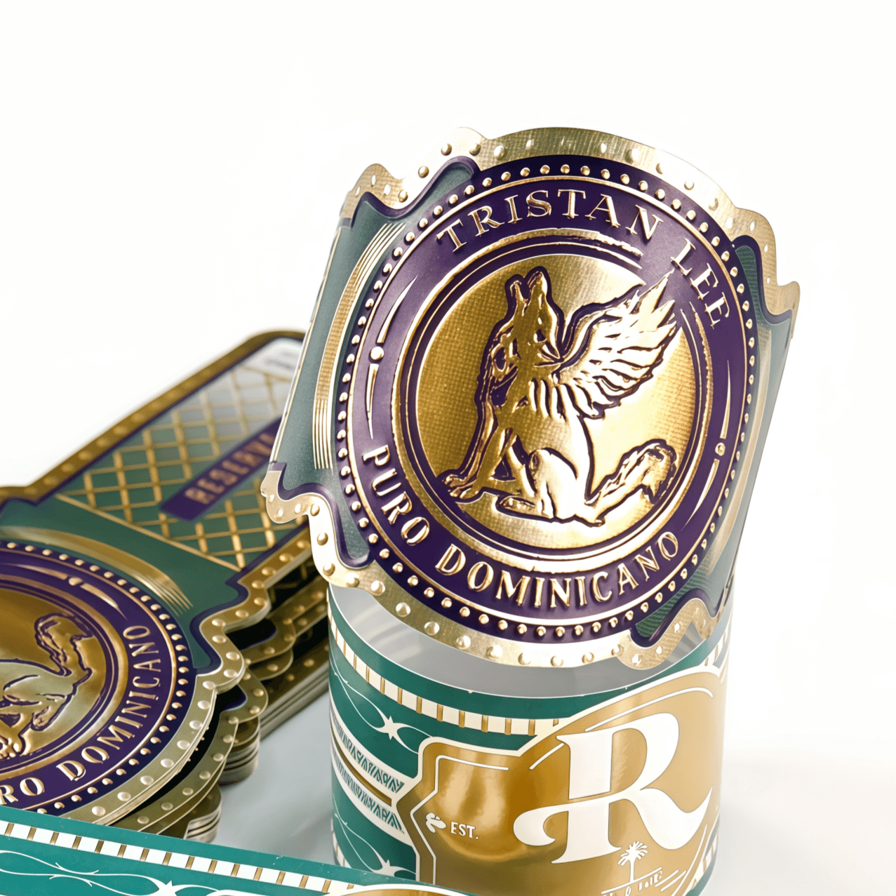 Custom Cigar Band Labels — Foil Stamped & Embossed