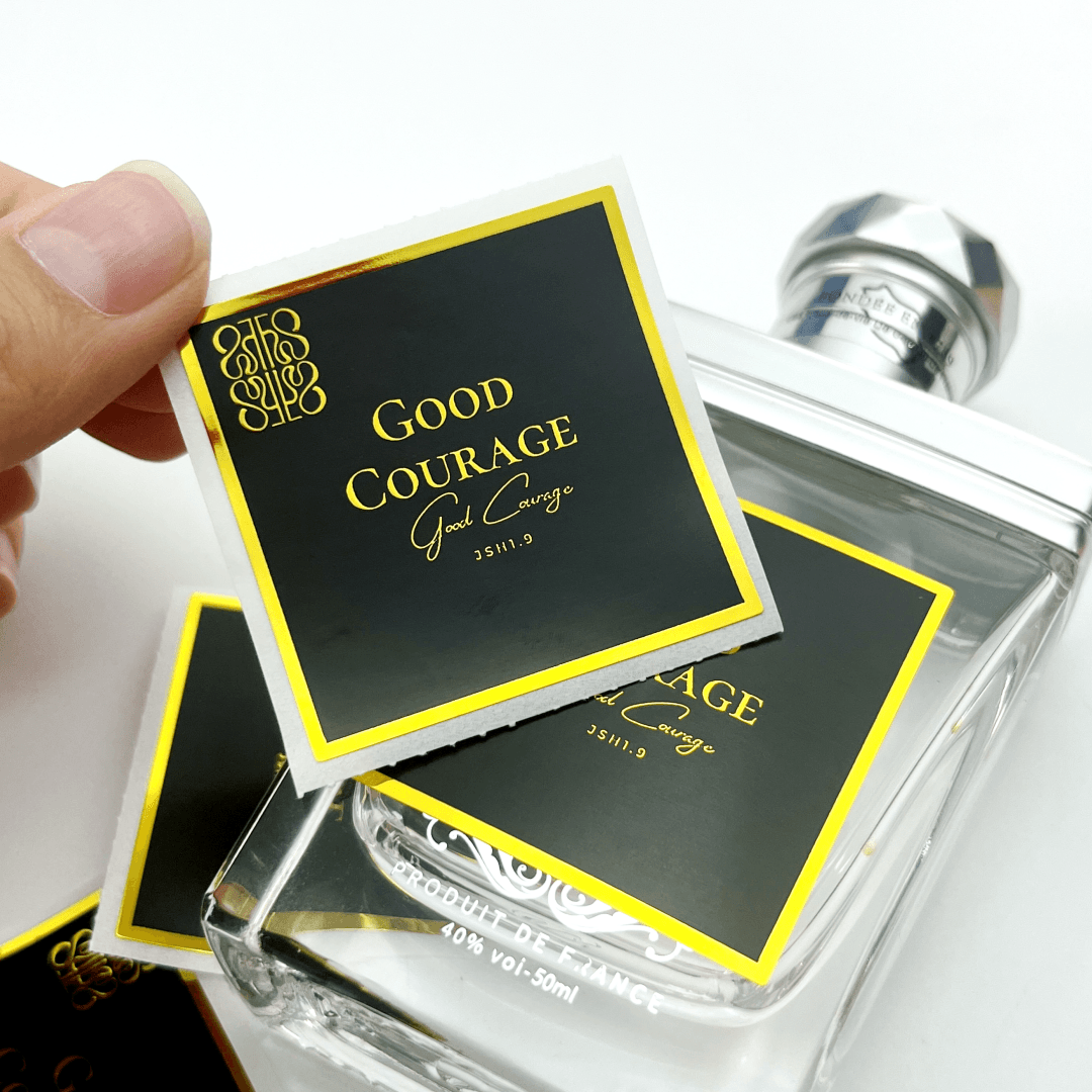 Custom Gold Foil Stamped Perfume Labels