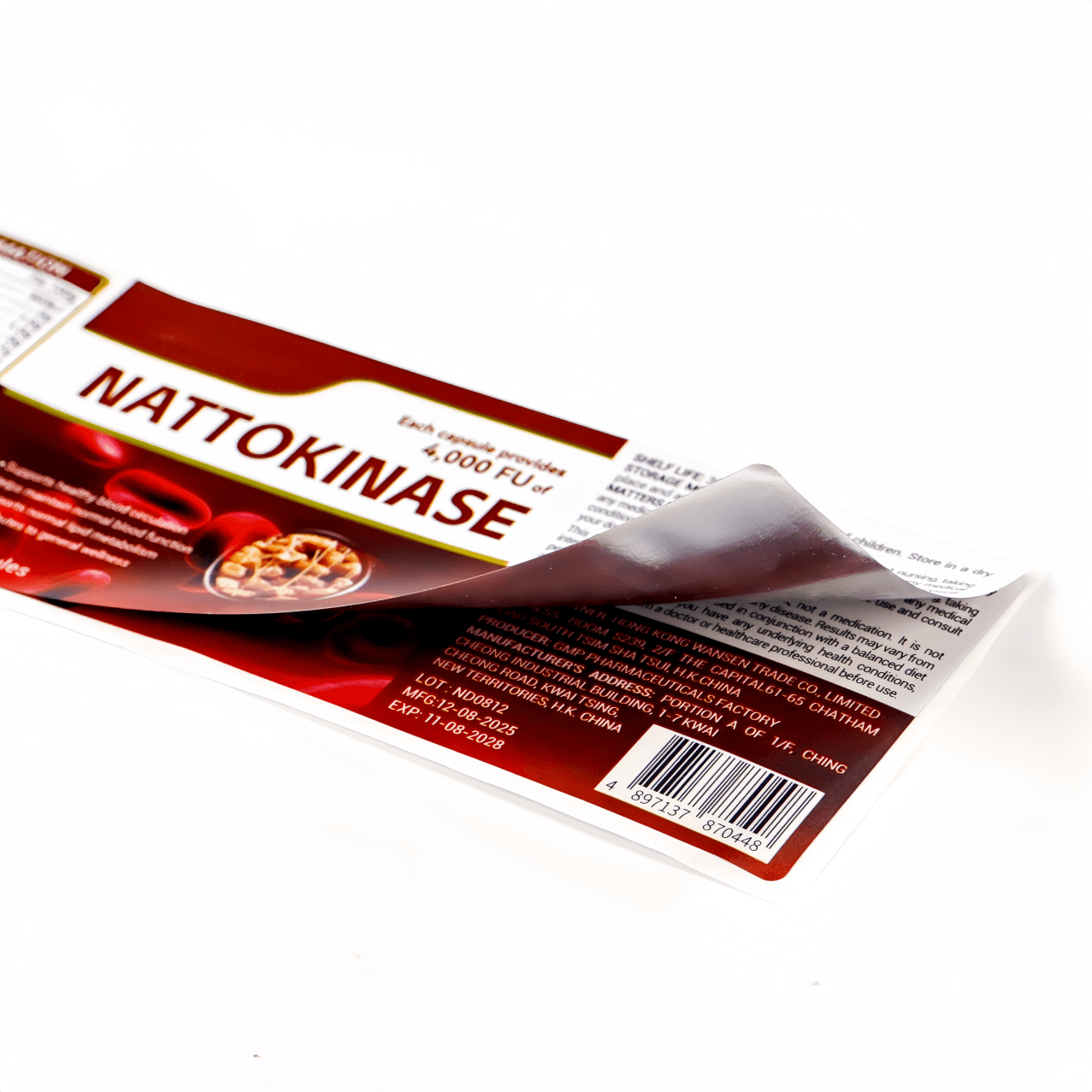 Custom Metallic & Multi-Layer Supplement Label