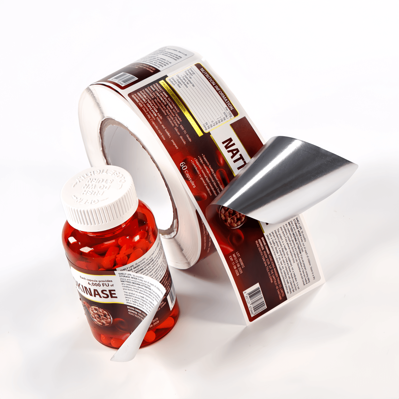 Custom Metallic & Multi-Layer Supplement Label